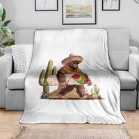 Funny Cinco De Mayo Bigfoot Burrito Lover Gift Throw Blanket