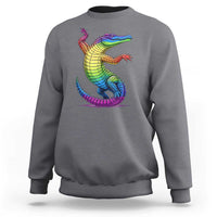 Funny Rainbow Gator LGBTQ Pride Support Sweatshirt