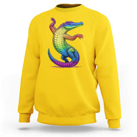 Funny Rainbow Gator LGBTQ Pride Support Sweatshirt