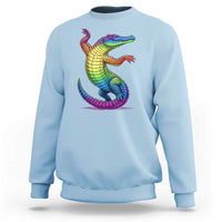 Funny Rainbow Gator LGBTQ Pride Support Sweatshirt