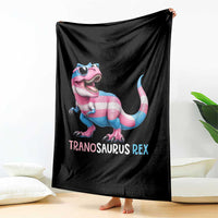 Transaurus Rex Transgender Pride Throw Blanket Funny Dinosaur Lover