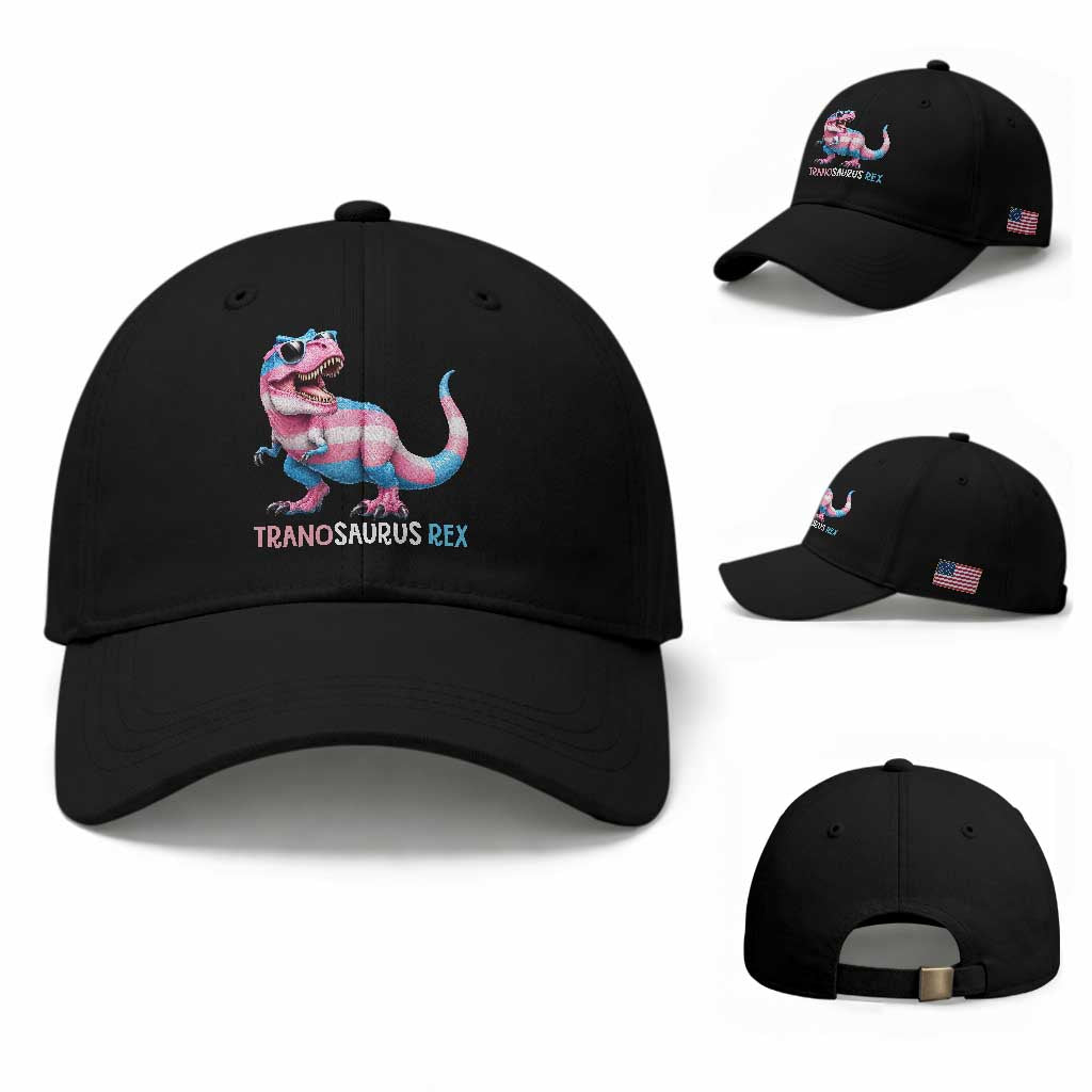 Transaurus Rex Transgender Pride Baseball Cap Funny Dinosaur Lover