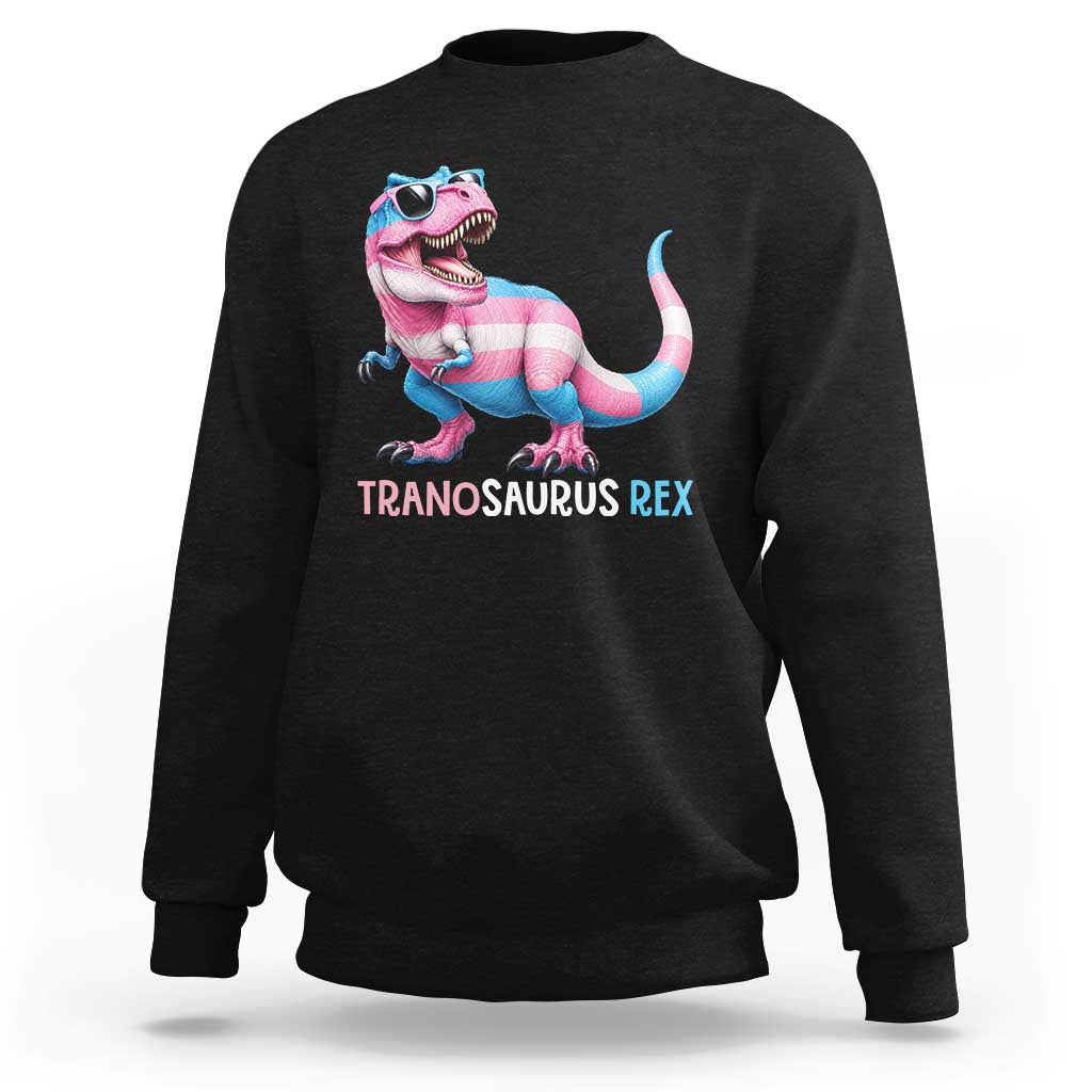 Transaurus Rex Transgender Pride Sweatshirt Funny Dinosaur Lover