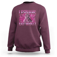 Funny Monkey Meme Lesbians Eat What Sweatshirt LGBTQ Pride Gift