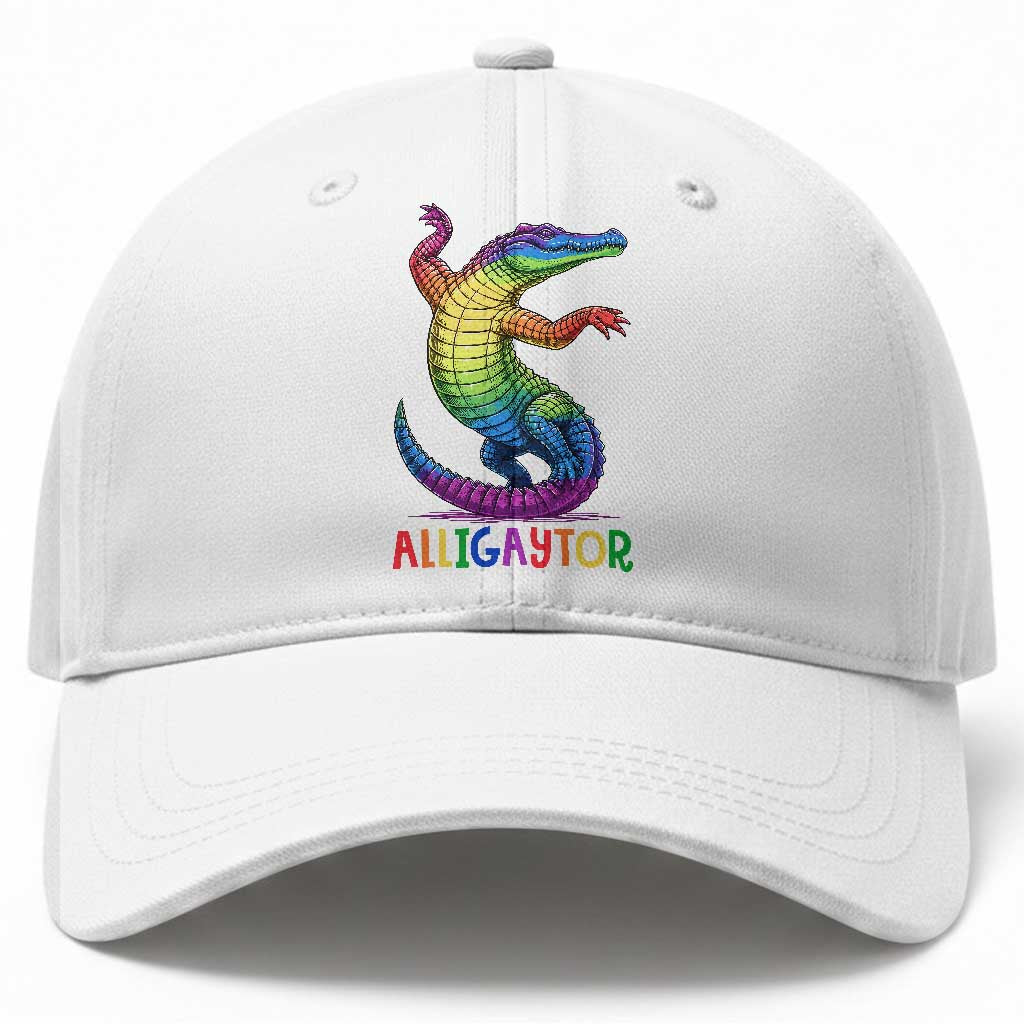 Alligaytor LGBTQ Pride Graphic Baseball Cap Queer Reptile Lovers
