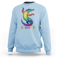 Alligaytor LGBTQ Pride Graphic Sweatshirt Queer Reptile Lovers