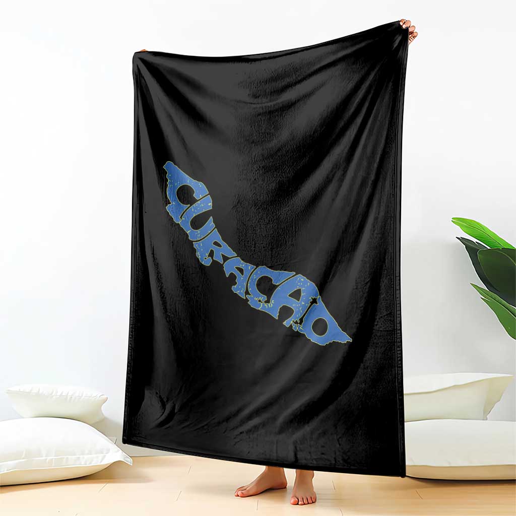 Curacao Flag Map Pride Throw Blanket Proud Curacaoan Heritage Gift