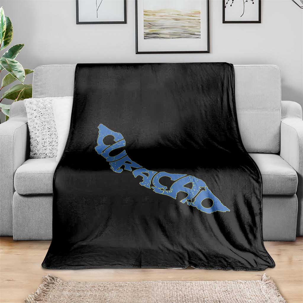 Curacao Flag Map Pride Throw Blanket Proud Curacaoan Heritage Gift