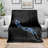 Curacao Flag Map Pride Throw Blanket Proud Curacaoan Heritage Gift