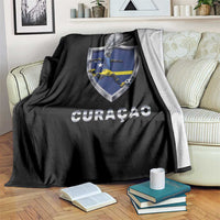Supporting Curacao Soccer 2026 Throw Blanket Caribbean Team Pride Gift