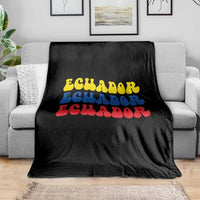 Retro Groovy Ecuador Throw Blanket Proud Ecuadorian Heritage