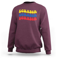 Retro Groovy Ecuador Sweatshirt Proud Ecuadorian Heritage