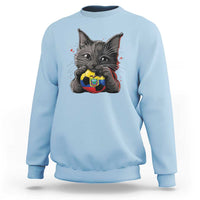 Ecuador Black Cat Soccer Game Day Sweatshirt Cat Lover Gift