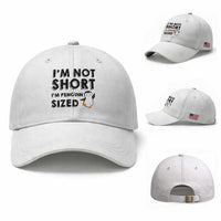 Funny Penguin Quote Baseball Cap I Am Not Short I Am Penguin Size