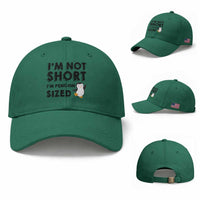 Funny Penguin Quote Baseball Cap I Am Not Short I Am Penguin Size