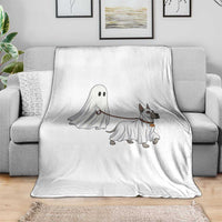 Funny Ghost Walking Great Dane Dog Throw Blanket Halloween Pet Lover Gift