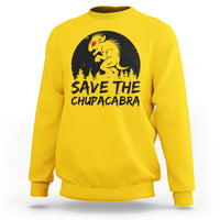 Chupacabra Sweatshirt Funny Cryptid Save The Goat Sucker Gift - Wonder Print Shop