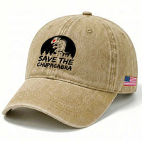 Chupacabra Washed Cotton Baseball Cap Funny Cryptid Save The Goat Sucker Gift