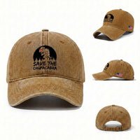Chupacabra Washed Cotton Baseball Cap Funny Cryptid Save The Goat Sucker Gift