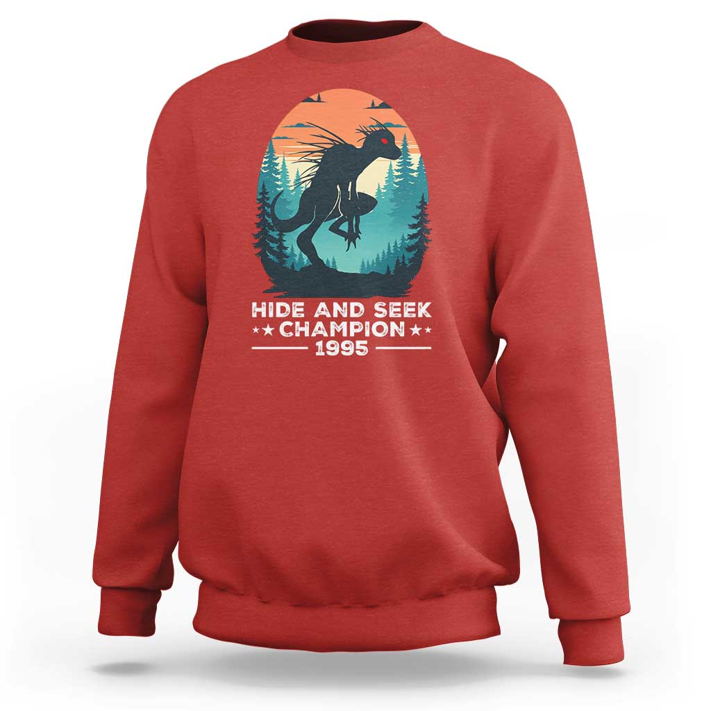 Chupacabra Sweatshirt Gothic Humor Hide And Seek Champion Gift - Wonder Print Shop