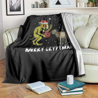 Funny Chupacabra Throw Blanket Merry Cryptmas Christmas Gift - Wonder Print Shop