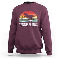 Funny Dinosaur Tennis Player Gift Sweatshirt Tennisaurus - Wonder Print Shop