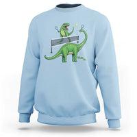 Funny Prehistoric Dinosaur Tennis Player Game Day Sweatshirt - Wonder Print Shop