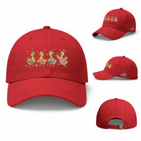 Funny Duck Playing Tennis Baseball Cap Farm Animal Lover
