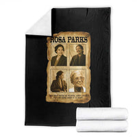 Vintage Rosa Parks Throw Blanket Courage And Justice Quote