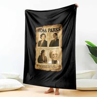 Vintage Rosa Parks Throw Blanket Courage And Justice Quote