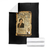 Vintage Newspaper Rosa Parks Throw Blanket Civil Rights Hero