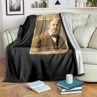 Vintage Newspaper W E B Du Bois Throw Blanket Civil Rights Pioneer