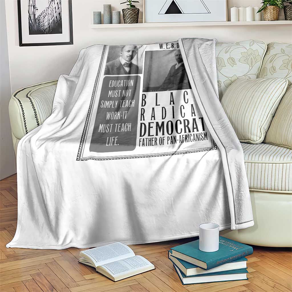 W E B Du Bois Throw Blanket Pan Africanism Intellectual Leader