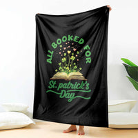 All Booked For St Patricks Day Throw Blanket Irish Reader Gift