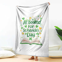 All Booked For St Patricks Day Throw Blanket Irish Bookworm Gift