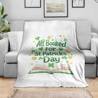 All Booked For St Patricks Day Throw Blanket Irish Bookworm Gift
