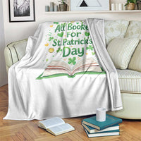 All Booked For St Patricks Day Throw Blanket Irish Bookworm Gift