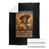 Funny El Squatcho Cinco De Mayo Throw Blanket Just Here For Tacos And Margaritas