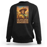 Funny El Squatcho Cinco De Mayo Sweatshirt Just Here For Tacos And Margaritas