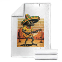 Funny Cinco De Mayo Chupacabra Throw Blanket Guitar Fiesta Gift