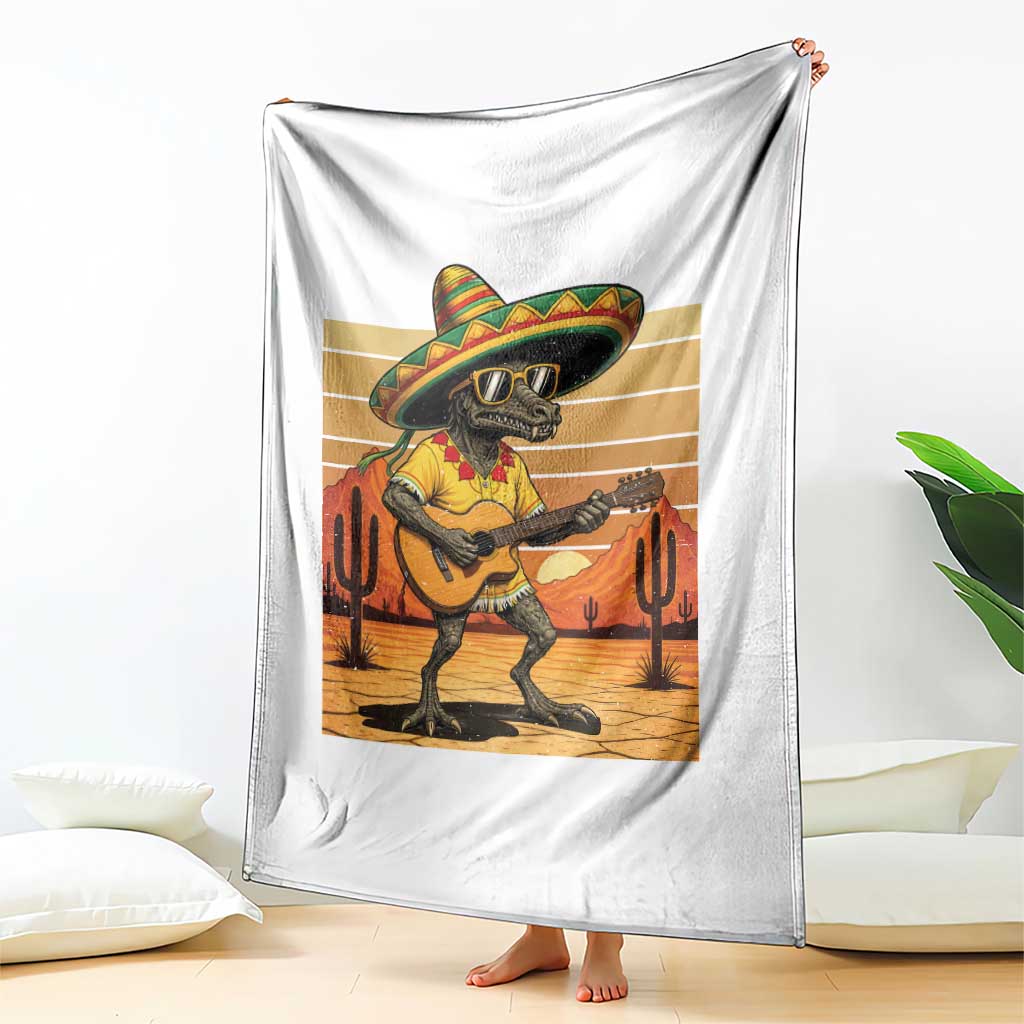 Funny Cinco De Mayo Chupacabra Throw Blanket Guitar Fiesta Gift