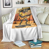 Funny Cinco De Mayo Chupacabra Throw Blanket Guitar Fiesta Gift