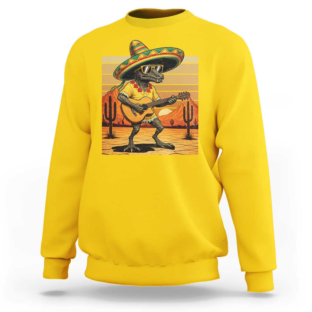 Funny Cinco De Mayo Chupacabra Sweatshirt Guitar Fiesta Gift