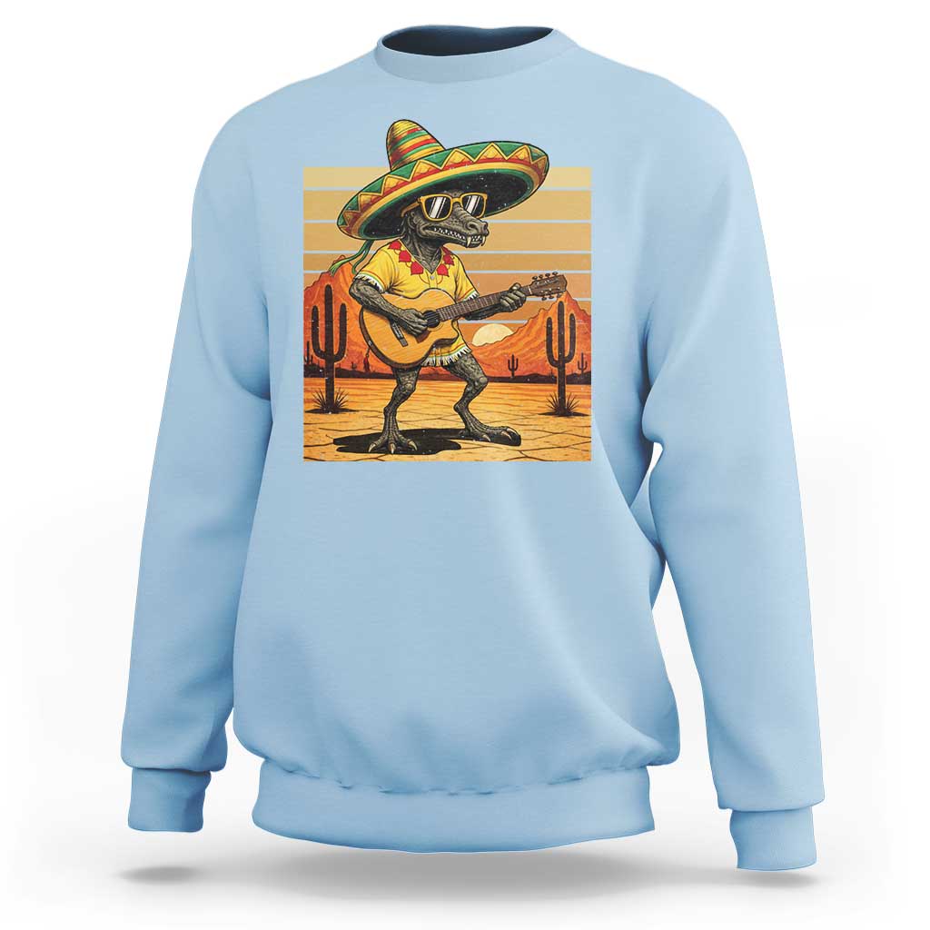 Funny Cinco De Mayo Chupacabra Sweatshirt Guitar Fiesta Gift