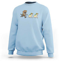 Funny Mexican Fiesta Gift Sweatshirt Chupacabra Chasing Taco Goat