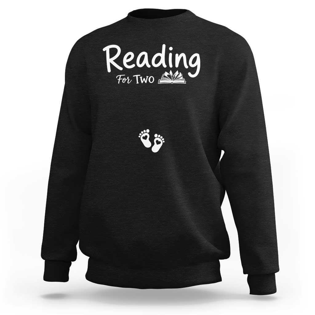 Pregnancy Announcement For Book Lovers Sweatshirt Reading For Two