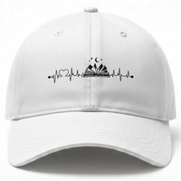 Bookaholic Heartbeat Graphic Baseball Cap Vintage Reader Lifeline Gift