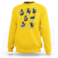 Bookish Black Cat Sweatshirt Funny Librarian Cat Lover Gift