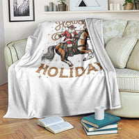 Black Santa Howdy Western Cowboy Throw Blanket Christmas Gift - Wonder Print Shop