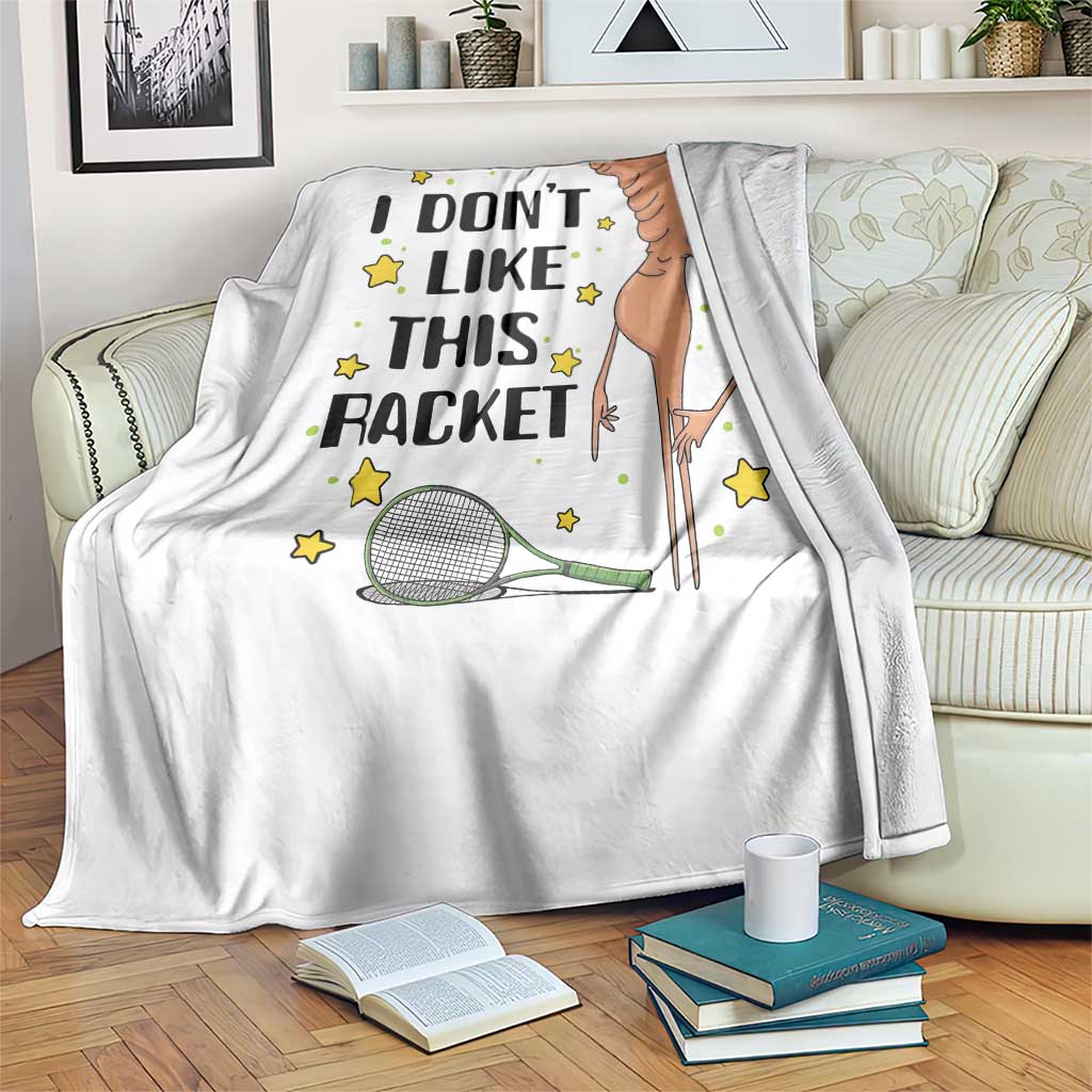 Funny Marcus The Worm Tennis Lover Throw Blanket I Do Not Like This Racket - Wonder Print Shop